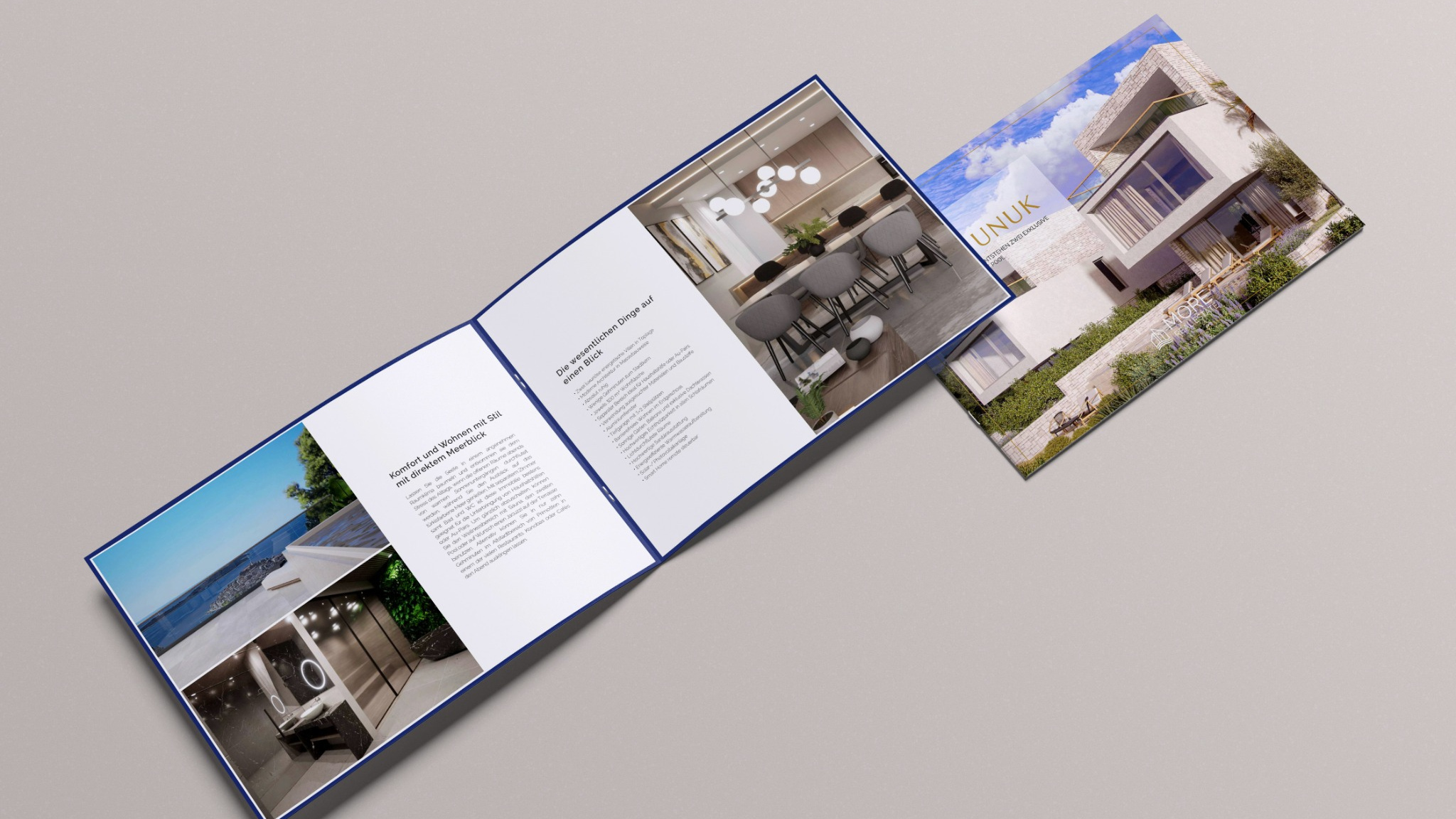Villa Unuk: brochure spreads mockup